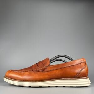 Cole Haan Original Grand Men's 11 M Woodbury/Ivory Saddle Leather Penny Loafers